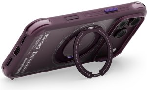SKINARMA Etui Atlas MagSafe + Rotating Kick Stand do iPhone 18 Pro Max / 17 Pro Max burgundowy 4