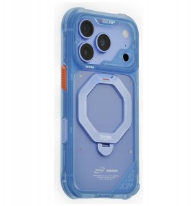 SKINARMA Etui Saturn MagSafe + Rotating Kick Stand do iPhone 18 Pro / 17 Pro niebieski 2