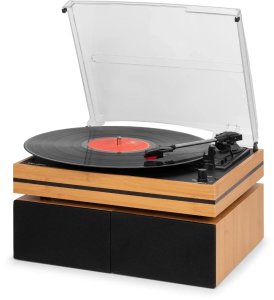 Gramofon Audizio Z głośnikami Akron - bambusowe drewno one size 12