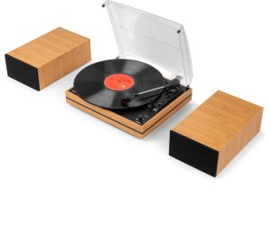 Gramofon Audizio Z głośnikami Akron - bambusowe drewno one size 13
