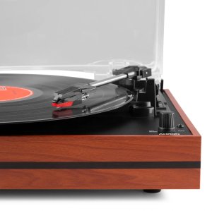 Gramofon Audizio Z głośnikami Akron - drewno wiśniowe one size 12