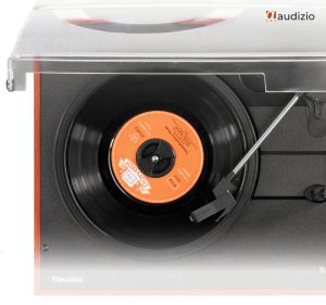 Gramofon Audizio Z głośnikami Akron - drewno wiśniowe one size 16