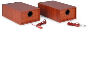 Gramofon Audizio Z głośnikami Akron - drewno wiśniowe one size 10