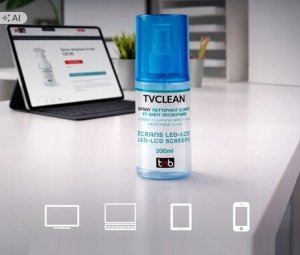TnB Płyn do czyszczenia ekranów TV LCD monitorów PC 200ml + rękawica zestaw 2w1 / Tvclean (SB12250) 7