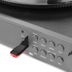 Gramofon Audizio Z głośnikami i tunerem DAB Norfolk one size 19