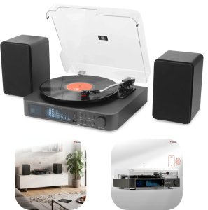 Gramofon Audizio Z głośnikami i tunerem DAB Norfolk one size 3