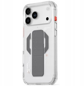 SKINARMA Etui Haxa do iPhone 17 Pro Max / 18 Pro Max Magnetic Charging + Grip Stand przezroczysty 3