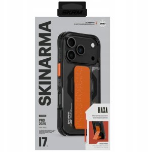 SKINARMA Etui Haxa do iPhone 17 Pro / 18 Pro Magnetic Charging + Grip Stand grafitowy 2
