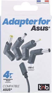Adapter USB TnB Zestaw adapterów na USB-C Pd 4x adapter do Asus 90w Yx-20 Yx-19 Yx-15 Yx-06 / Chtipas (SB12256) 3