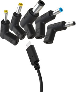 Adapter USB TnB Zestaw adapterów Na USB-C Pd 5w1 Do HP Yx-03 Yx-04 Yx-07 Yx-09 Yx-17 90w / Chtiphp (SB12257) 4