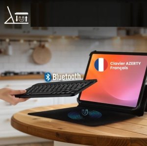 TnB Klawiatura Bluetooth na magnes etui do tabletów 10-11" podstawka zestaw 3w1 / Tabkbmag11 (SB12252) 3