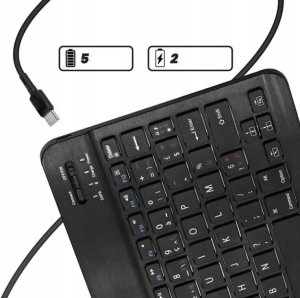 TnB Klawiatura Bluetooth na magnes etui do tabletów 10-11" podstawka zestaw 3w1 / Tabkbmag11 (SB12252) 5