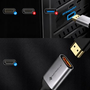 Adapter AV PNY Adapter przejściówka z Display Port DP męski do HDMI żeński kabel 4K 30Hz 4