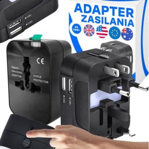 InLine Uniwersalny przejściówka gniazda podróżna 240 V wielofunkcyjna USB ER1047 (5907056109990) 2