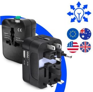 InLine Uniwersalny przejściówka gniazda podróżna 240 V wielofunkcyjna USB ER1047 (5907056109990) 4