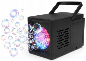 LeanToys Maszyna wytwornica do baniek mydlanych przenośna 10 otworów czarna 4