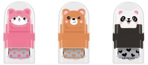 Keyroad Gumka do ścierania Bounce Buddies, rolkowa, 2w1, pakowane na displayu, mix kolorów (KR980110) 2