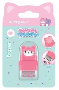 Keyroad Gumka do ścierania Bounce Buddies, rolkowa, 2w1, blister, mix kolorów (KR980109) 2