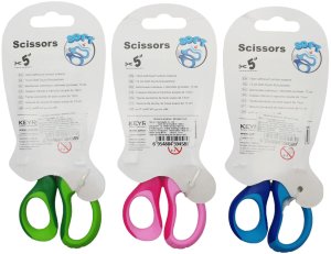 Keyroad Nożyczki szkolne , 5", ergonomiczne, miękkie, blister, mix kolorów (KR971505) 3