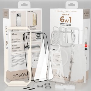 OSOVA Etui Do Iphone 18 Pro Do Magsafe Osova Szkło 5D + Szkło Aparat Zestaw 6W1 11