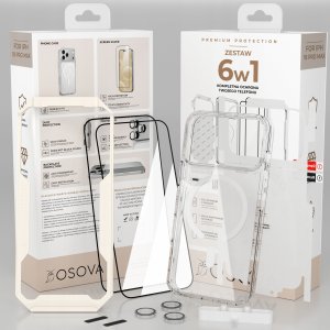 OSOVA Etui Do Iphone 18 Pro Max Do Magsafe Osova Szkło 5D+Szkło Aparat Zestaw 6W1 11
