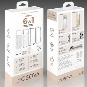OSOVA Etui Do Iphone 18 Pro Max Do Magsafe Osova Szkło 5D+Szkło Aparat Zestaw 6W1 13