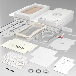 OSOVA Etui Do Iphone 18 Pro Max Do Magsafe Osova Szkło 5D+Szkło Aparat Zestaw 6W1 3