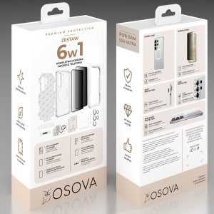OSOVA Etui Do Samsung S24 Ultra Do Magsafe Osova Szkło Privacy +Szkło Aparat 6W1 13