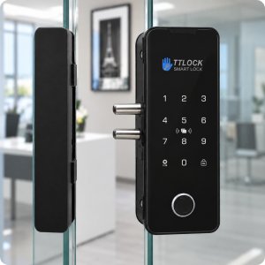 Spreest Zamek elektroniczny do drzwi szklanych na kod szyfr odcisk palca TTLOCK 2