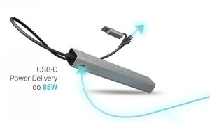 HUB USB I-TEC USB-C/USB-A Metal Hub 6 port 3xUSBc/3xUSBa (CAHUBMETAL6LANPD) 8