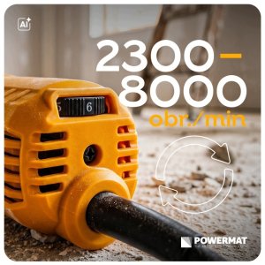 Szlifierka Powermat Frezarka do betonu z odciągiem 1400W 125MM z regulacją + tarcza 5