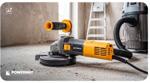 Szlifierka Powermat Frezarka do betonu z odciągiem 1400W 125MM z regulacją + tarcza 6