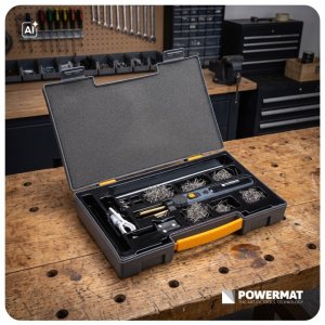 Powermat Spawarka akumulatorowa do plastiku zgrzewarka LED 4,2V 2000mAh 300 zszywek 6