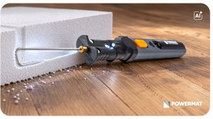 Powermat Nóż termiczny akumulator 550C LED 4 końcówki do styropianu zestaw uchwyt 13