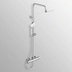 Zestaw prysznicowy Ideal Standard Stationary shower system Ceratherm T100, with Evo Diamond 200x200 mm head and hand shower, chrome (A7240AA) 2