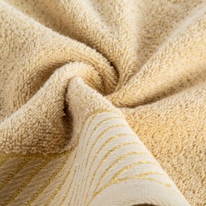 Eurofirany Ręcznik kąpielowy 70x140 cm beżowo-złoty 500 g/m Eva Minge GLAM 4