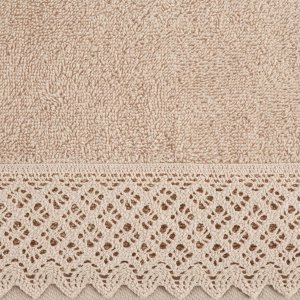 Eurofirany Ręcznik kąpielowy 70x140 cm beżowy bawełniany 500 g/m VIVA 2