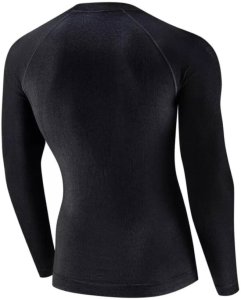 Brubeck Bluza LS1733M Merino Wool męska : Kolor - Czarny, Rozmiar - S 2
