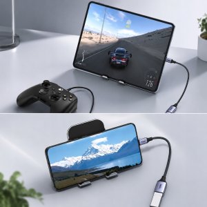 Adapter USB 4kom.pl Kabel adapter przejściówka z USB A USB-A do USB C USB-C OTG TOPK 20cm 4