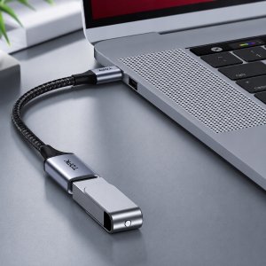 Adapter USB 4kom.pl Kabel adapter przejściówka z USB A USB-A do USB C USB-C OTG TOPK 20cm 5