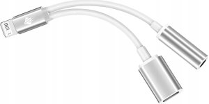 Adapter AV spacecase Adapter przejściówka kabel z Lightning do mini Jack 3,5mm AUX Audio 10cm 2