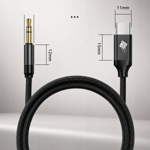 Adapter AV spacecase Adapter przejściówka kabel Lightning mini Jack 3,5mm AUX Audio 1m 100cm 2
