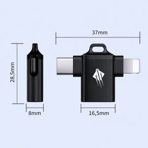 Adapter USB Ugreen Adapter przejściówka z USB A USB-A 3.0 do USB C USB-C Lightning 2w1 OTG 2