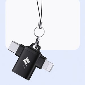 Adapter USB Ugreen Adapter przejściówka z USB A USB-A 3.0 do USB C USB-C Lightning 2w1 OTG 5
