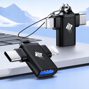 Adapter USB Ugreen Adapter przejściówka z USB A USB-A 3.0 do USB C USB-C Lightning 2w1 OTG 8