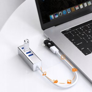 Adapter USB Zenwire Adapter przejściówka 3w1 z USB A 3.0 do USB C USB-C Lightning microUSB 3