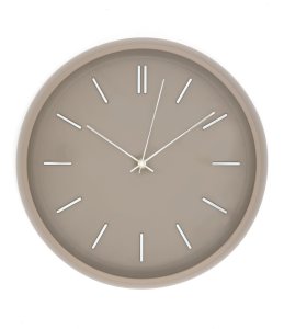 Uniprodo Zegar ścienny 30 cm taupe okrągły dekoracyjny do salonu kuchni 2