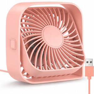 Wentylator Topk Wiatrak USB Cichy mini wentylator biurkowy chłodzenie TOPK K50 różowy 2