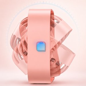 Wentylator Topk Wiatrak USB Cichy mini wentylator biurkowy chłodzenie TOPK K50 różowy 4