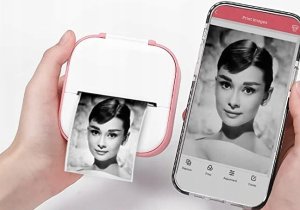 Drukarka etykiet Phomemo Termiczna do zdjęć notatek etykiet T02 mini różowa 9